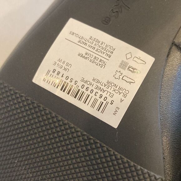 NEW Clarks Ellanie Hope Black Leather Block Heel Almond Toe Shoes Size 9 - Picture 7 of 7